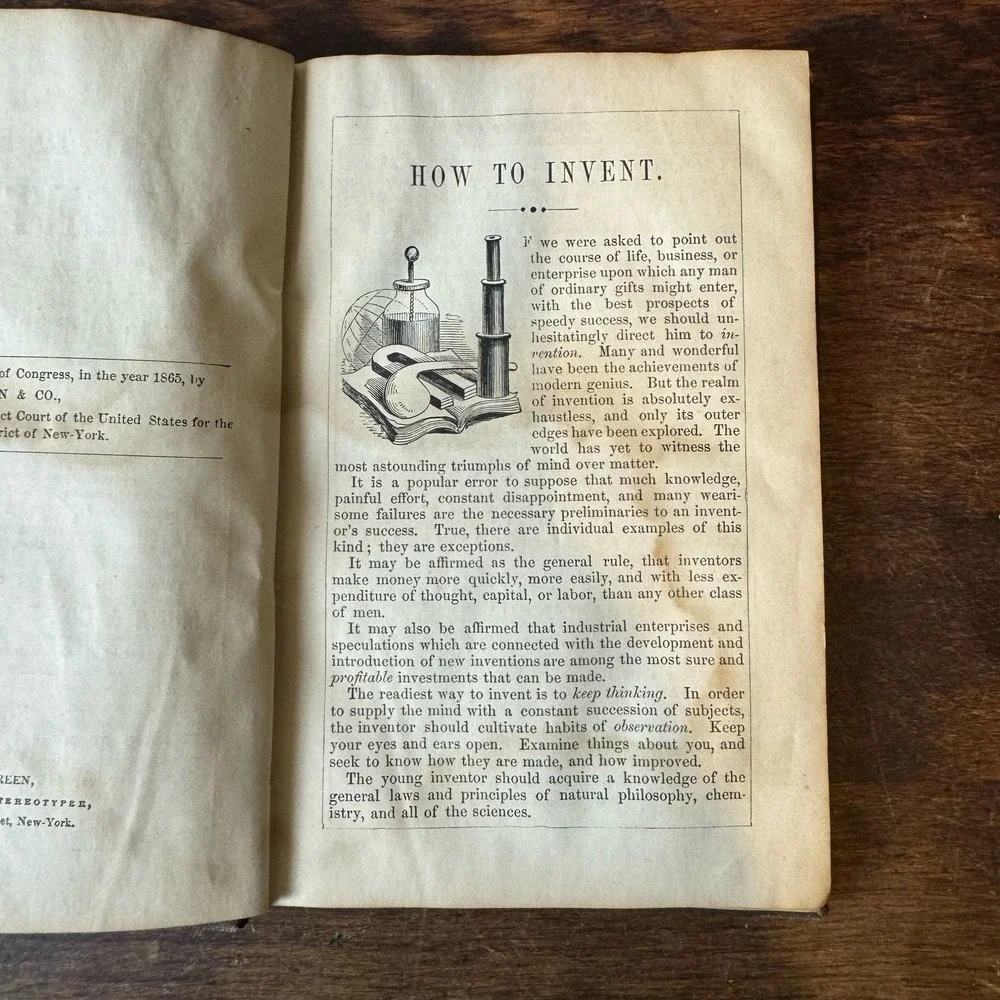 For Inventors and Mechanics 1871 United States Patent Law Pocket Book‎
